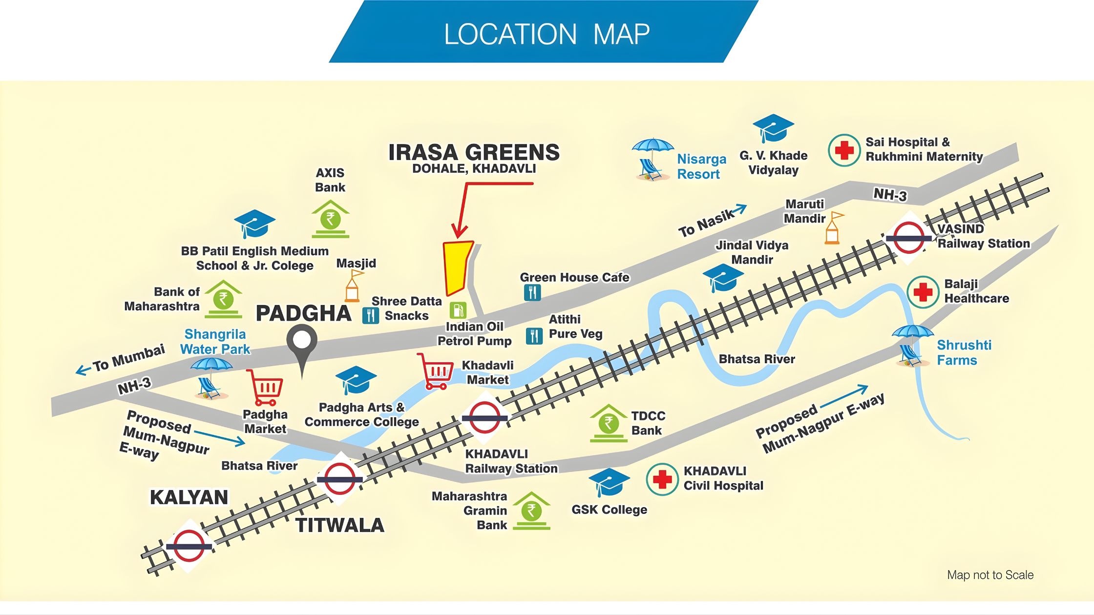 1 bhk flat in khadavli, 1 bhk flat kalyan, 1 bhk flat titwala, 1 bhk flats near thane, low budget flats in thane, Affordable Homes near Thane, Irasa Greens Khadavli - Rainger Realty
